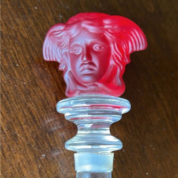 Versace Red and Clear Medusa Bottle Stopper - Picture 4 of 4